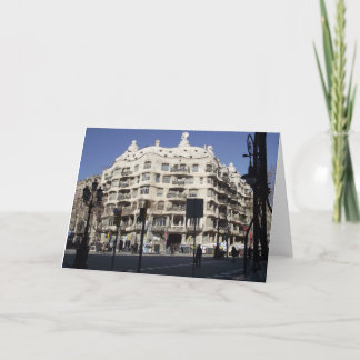 Barcelona Spanien, Gaudi, hälsningkort Kort