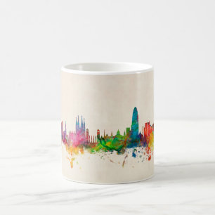 Barcelona Spanien horisont Kaffemugg