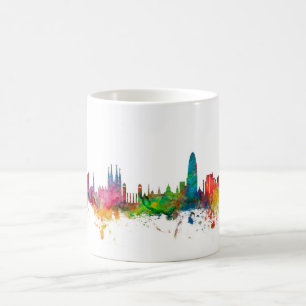 Barcelona Spanien horisont Kaffemugg