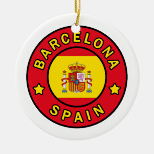 Barcelona Spanien Julgransprydnad Keramik