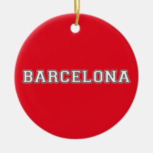 Barcelona Spanien Julgransprydnad Keramik