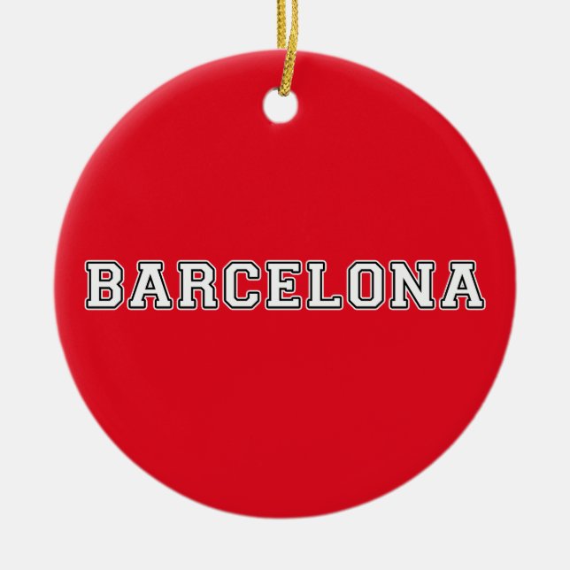 Barcelona Spanien Julgransprydnad Keramik (Framsidan)