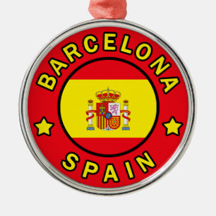 Barcelona Spanien Julgransprydnad Metall