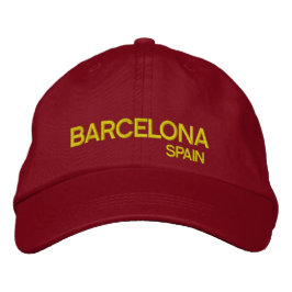Barcelona* Spanien justerbart hatt Broderad Keps