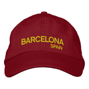 Barcelona* Spanien justerbart hatt Broderad Keps