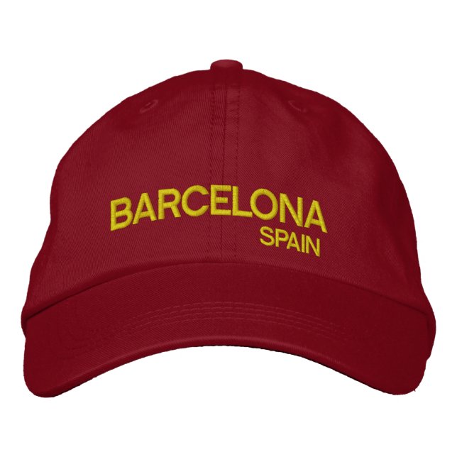 Barcelona* Spanien justerbart hatt Broderad Keps (Framsida)