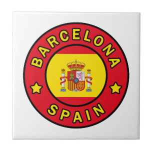 Barcelona Spanien Kakelplatta