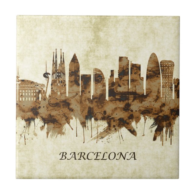 Barcelona - Spanien Kakelplatta (Framsidan)
