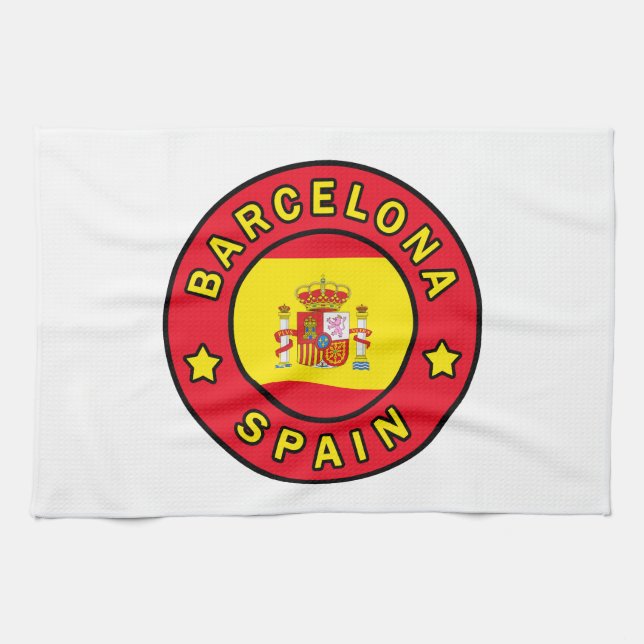 Barcelona Spanien Kökshandduk (Horisontell)