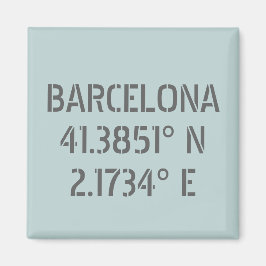 Barcelona Spanien Latitude och longitud Magnet