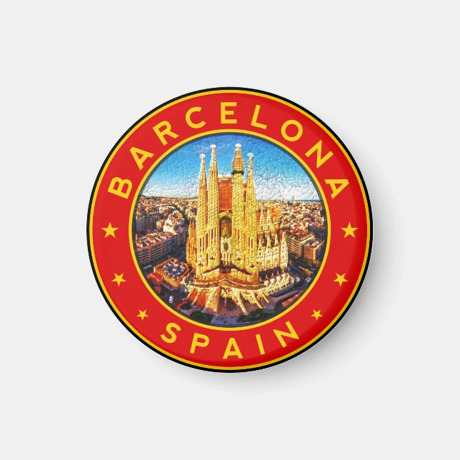 Barcelona Spanien Magnet (Framsidan)