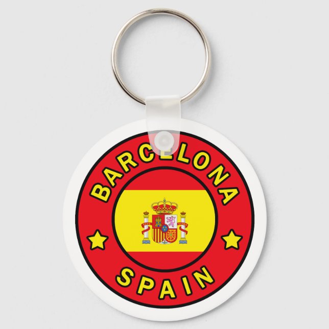 Barcelona Spanien Nyckelring (Framsida)