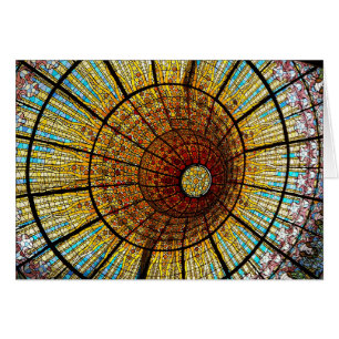 Barcelona Spanien Palau de la Musica Catalana foto Hälsningskort