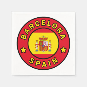 Barcelona Spanien Pappersservett