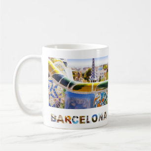 Barcelona Spanien Parc Guell Kaffemugg