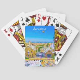 Barcelona, Spanien - Park Guell Gaudi Mosaic Casinokort