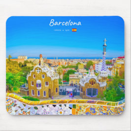 Barcelona, Spanien - Park Guell Gaudi Mosaic Musmatta