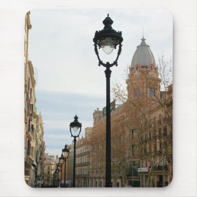 Barcelona, Spanien - Portal del Angel Mouse Pad Musmatta (Framsidan)