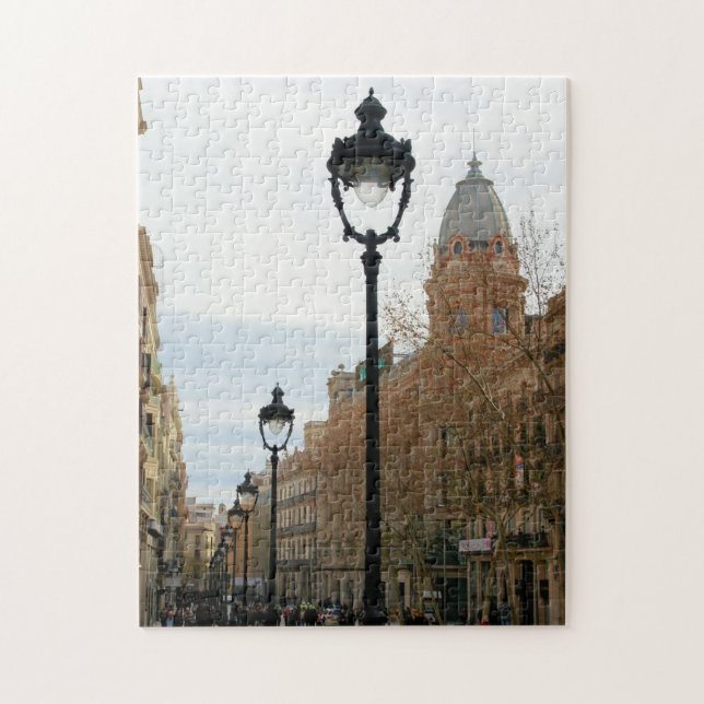 Barcelona, Spanien - Portal del Angel Puzzle Pussel (Vertikal)