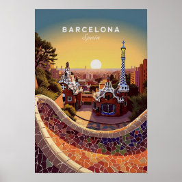 Barcelona Spanien Poster