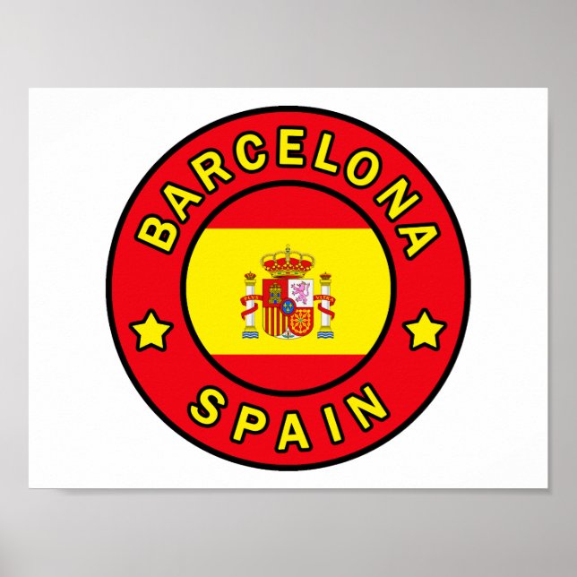 Barcelona Spanien Poster (Framsidan)