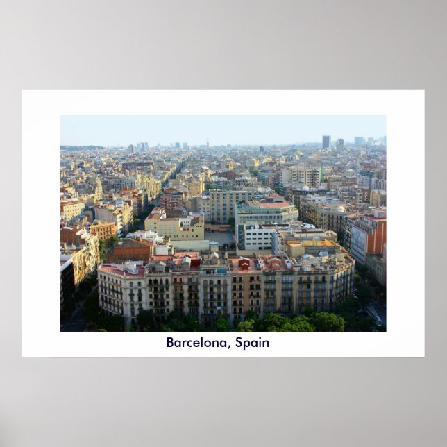 Barcelona, Spanien poster utskrift (Framsidan)