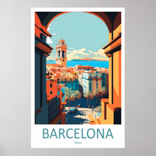 Barcelona Spanien Resaaffisch 1 Poster
