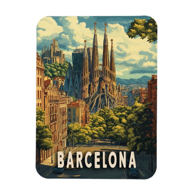 Barcelona, Spanien, resande Magnet (Vertikal)