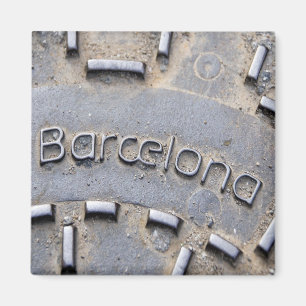 Barcelona Spanien reser souvenirkylmagneten Magnet