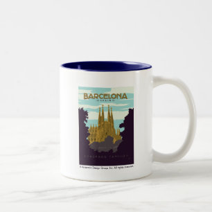 Barcelona, Spanien - Sagrada Familia Två-Tonad Mugg