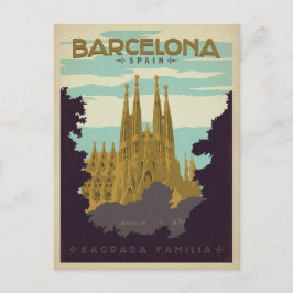 Barcelona, Spanien - Sagrada Familia Vykort