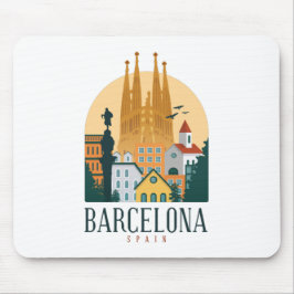 Barcelona Spanien Skyline Mousepad Musmatta