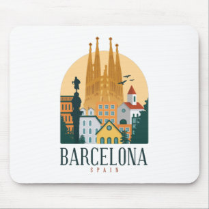 Barcelona Spanien Skyline Mousepad Musmatta