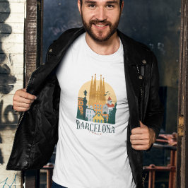 Barcelona Spanien Skyline T-Shirt