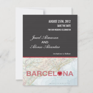 Barcelona Spanien Spara datum ankomst anmälan Datumet