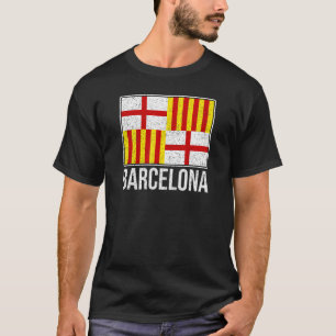 BARCELONA SPANIEN STAD FLAGGA KATALONIEN 1 T SHIRT