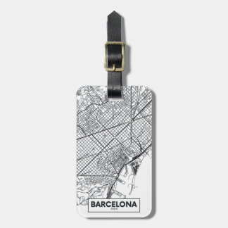Barcelona Spanien | stadskarta Bagagebricka