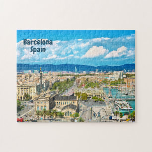 Barcelona, Spanien Vackra City View Pussel