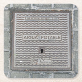 Barcelona, Spanien - verktygslåda Underlägg Papper Kvadrat