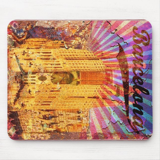Barcelona, Spanien, Vintage affisch Musmatta (Framsidan)