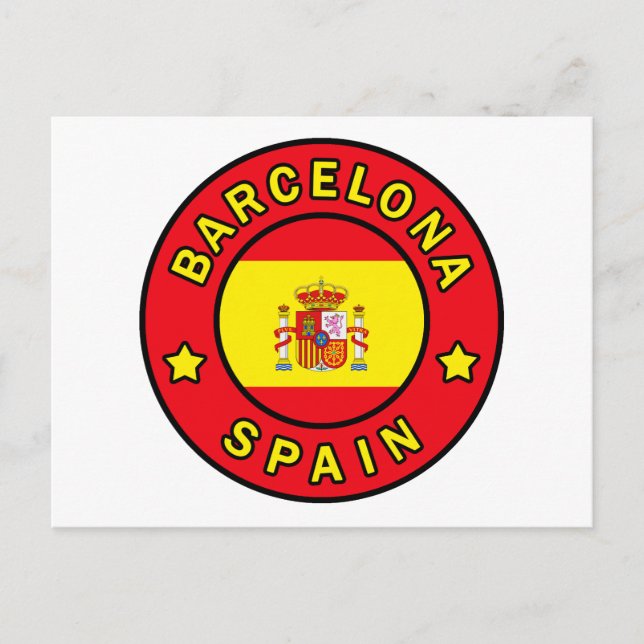 Barcelona Spanien Vykort (Framsida)