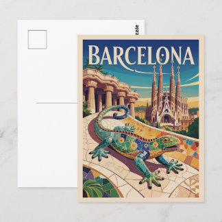 Barcelona Spanien Vykort