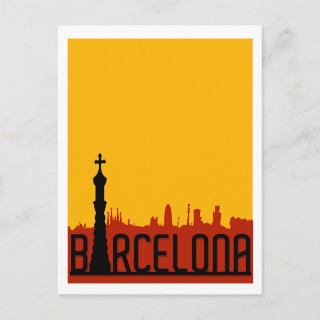 Barcelona, Spanien Vykort (Framsida)
