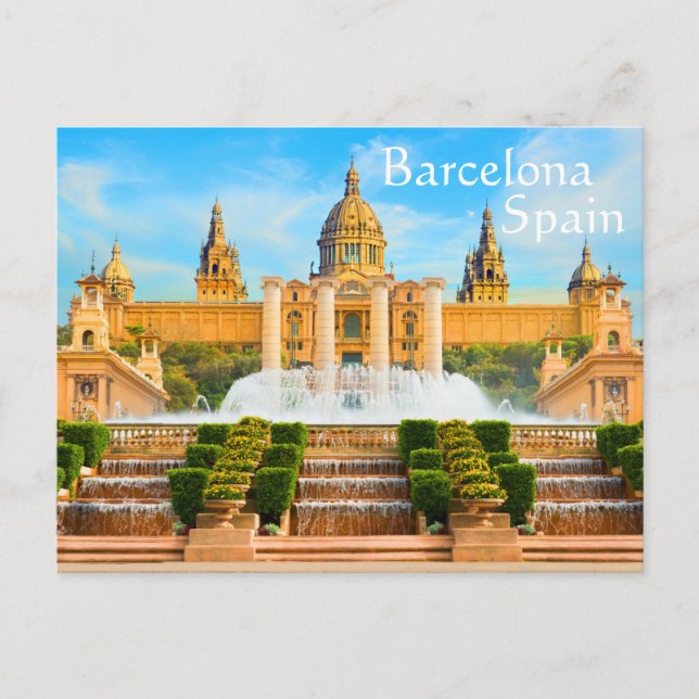 Barcelona Spanien Vykort (Framsida)