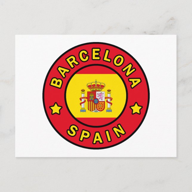 Barcelona Spanien Vykort (Framsida)