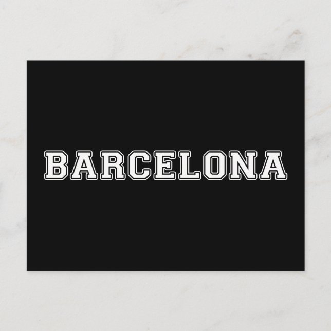 Barcelona Spanien Vykort (Framsida)