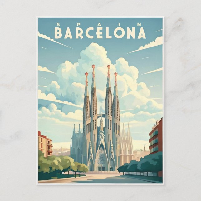 Barcelona: Spaniens fantastiska och livfulla stad Vykort (Framsida)