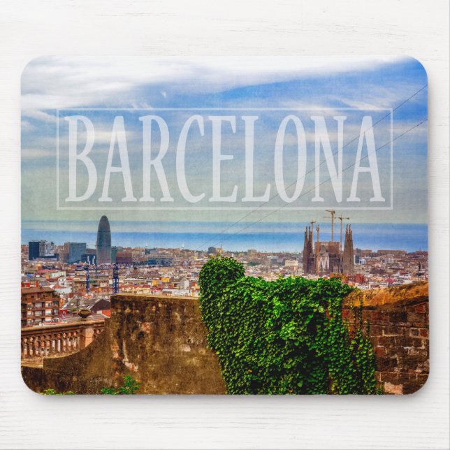 Barcelona stad musmatta (Framsidan)