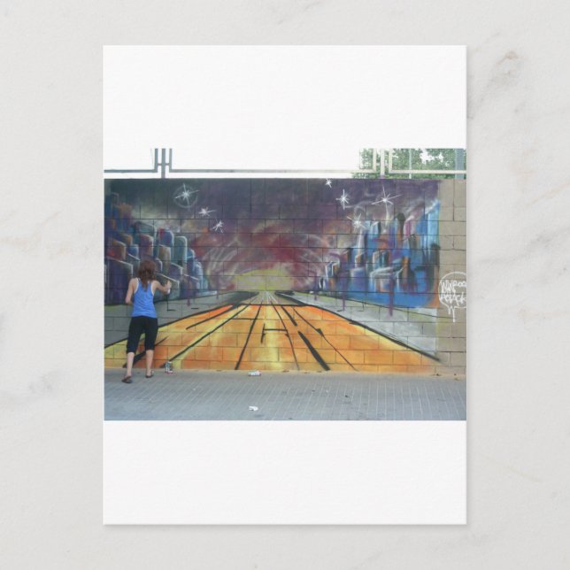 Barcelona Street Art Vykort (Framsida)