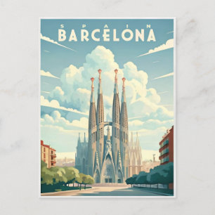 Barcelona: Stunning av Vibrant City i Spanien Vykort